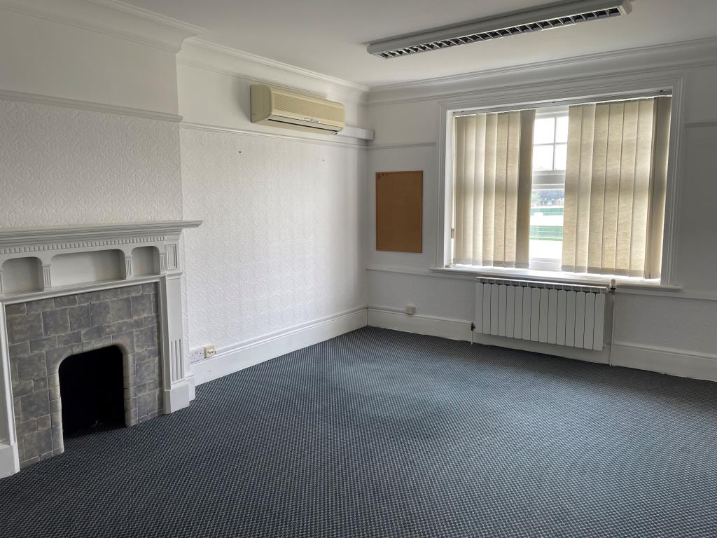 Lot: 61 - TWO SUBSTANTIAL FORMER OFFICE BUILDINGS WITH CONVERSION POTENTIAL - First floor front office with fireplace 2